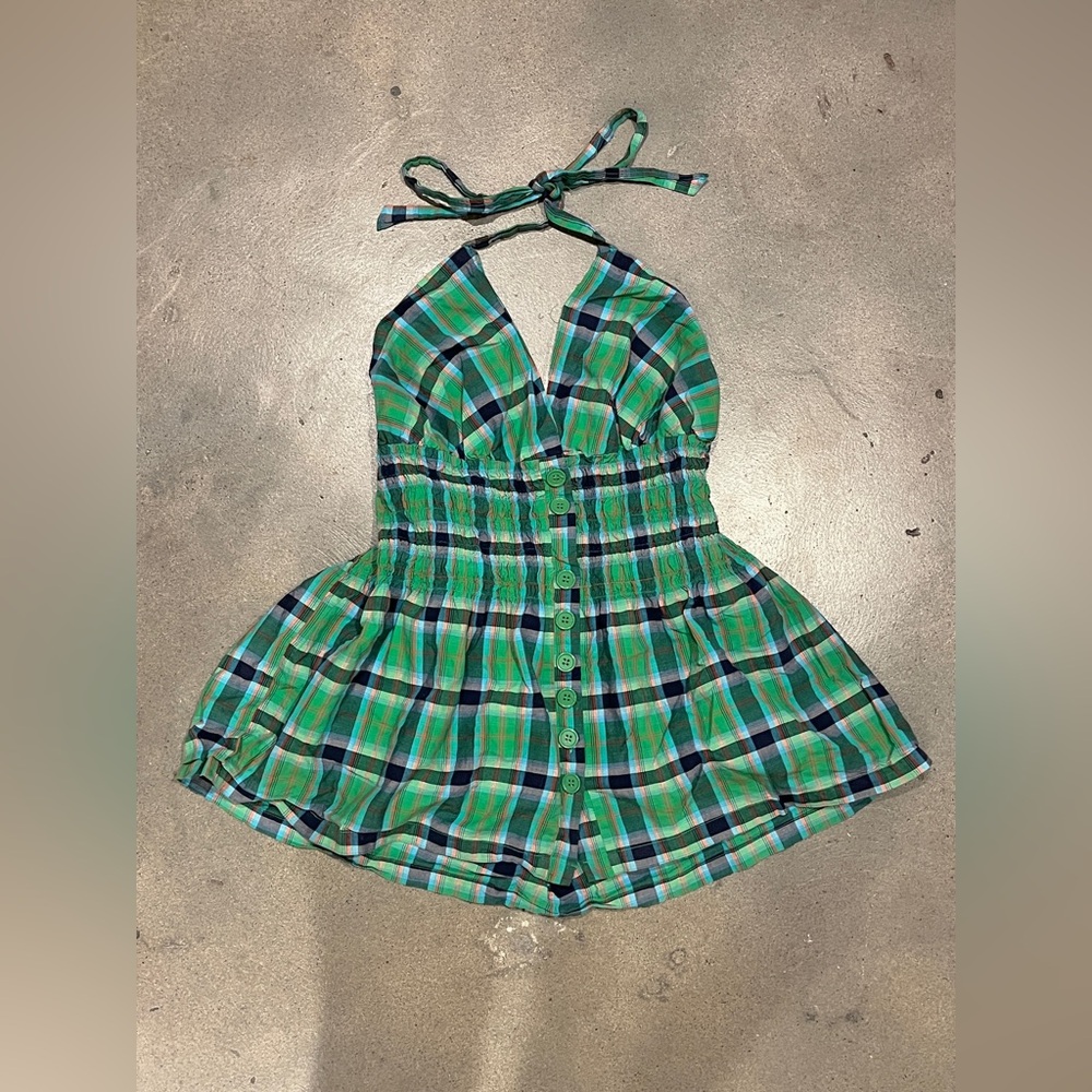 Cute plaid top/ short dress. Excellent condition.